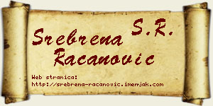 Srebrena Račanović vizit kartica